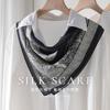 100% Mulberry Silk 65% Genuine Silk Double Crepe Square Scarf Collection, Spring/autumn Style Women's Premium High-end Fashion Silk Scarves