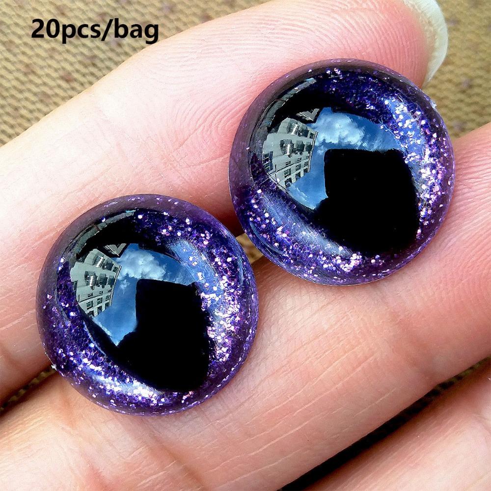 20pcs/set with Golden Onion Gasket Safety Glitter Eyes Crafts Puppet Colored Eyes Accessories