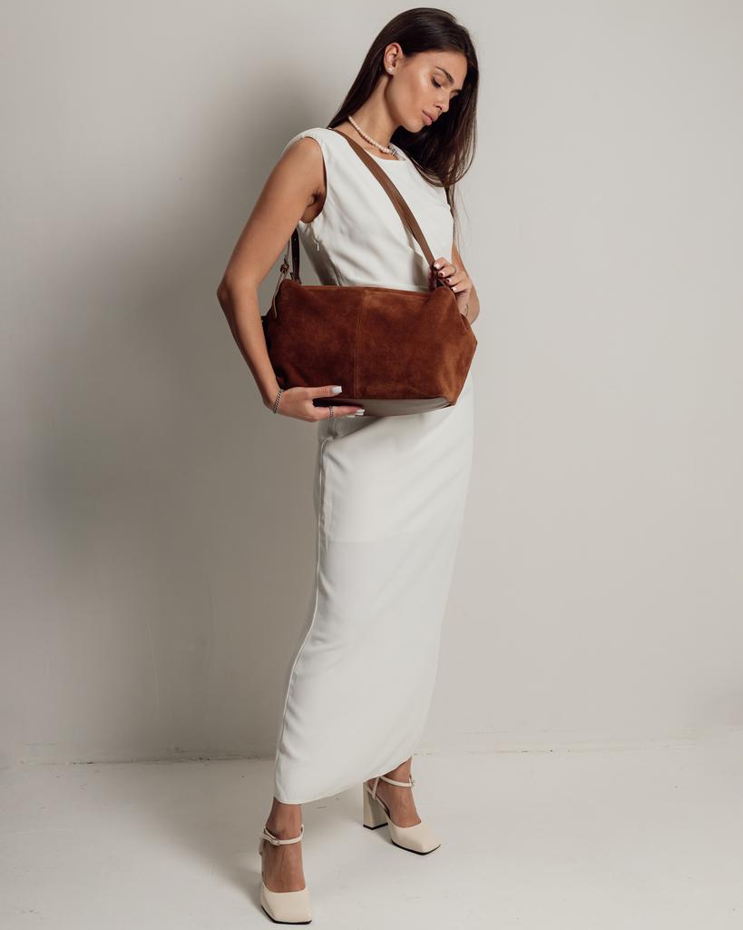 Сумка женская Polina&Eiterou 10068 карамель замша