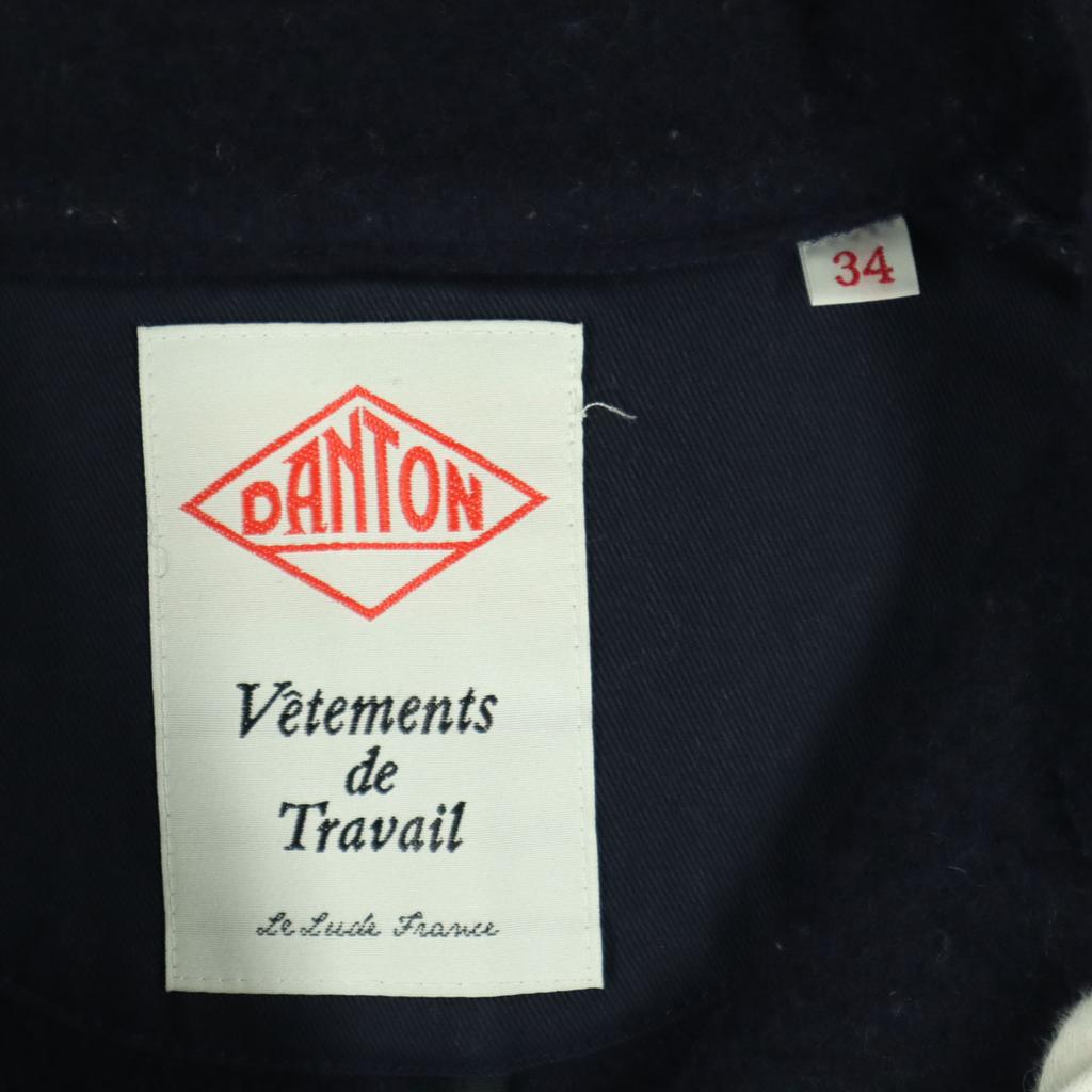 Danton made in Japan Long sleeve Wool Mossa Long coat Detachable hoodie Women Used