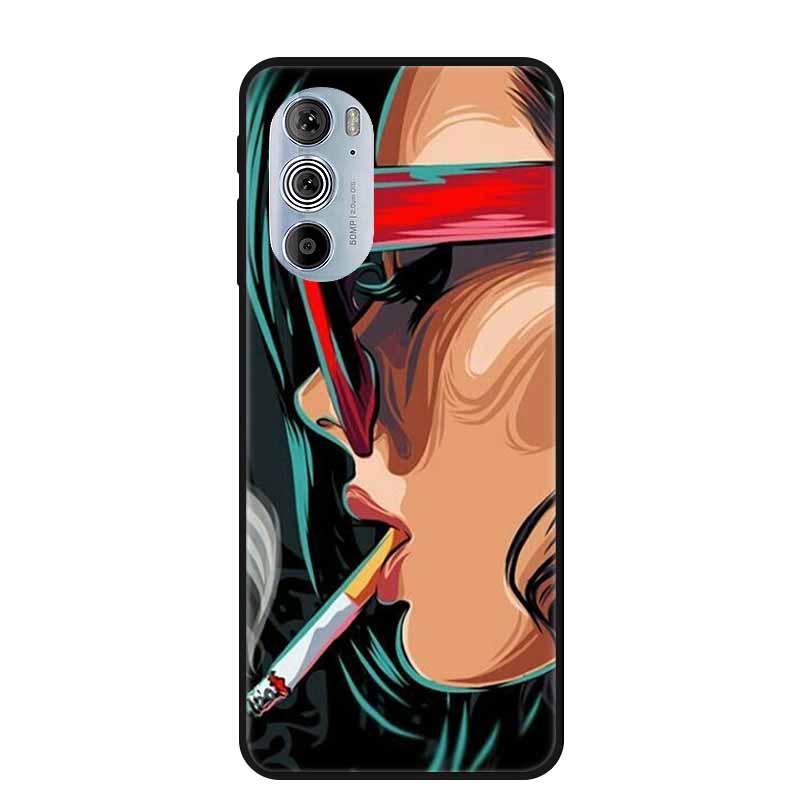 For Motorola Moto Edge Plus 2022 Case Soft Silicone TPU Back Cover Case For Motorola Edge+ 5G UW 2022 Funda Wolf Cartoon Coque