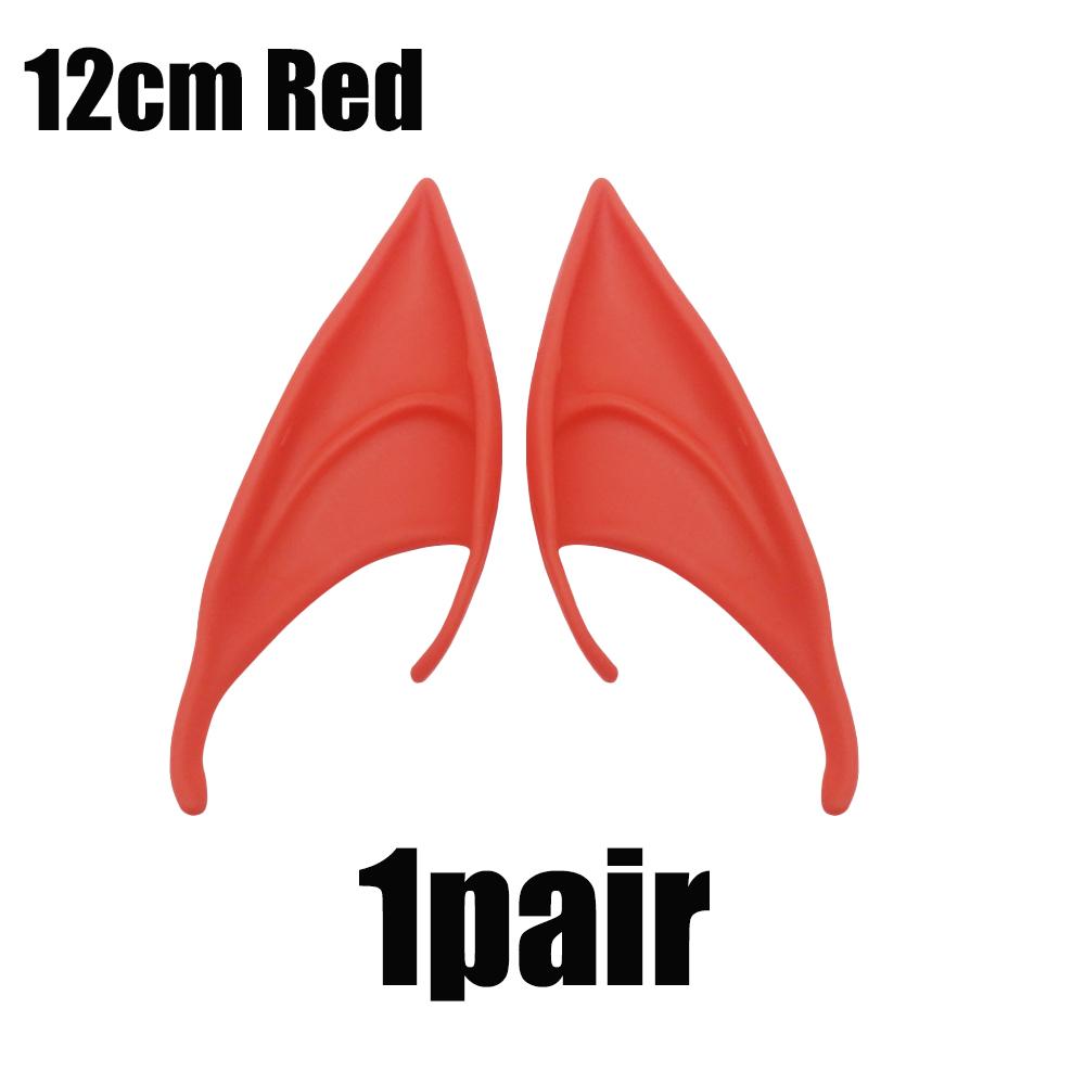1 szt. Uszy elfa Lateksowe spiczaste uszy Kostiumy Haczyk Boże Narodzenie Halloween Party Maskarada Dekor Kobiety Mężczyźni Ubrania wampira Akcesoria