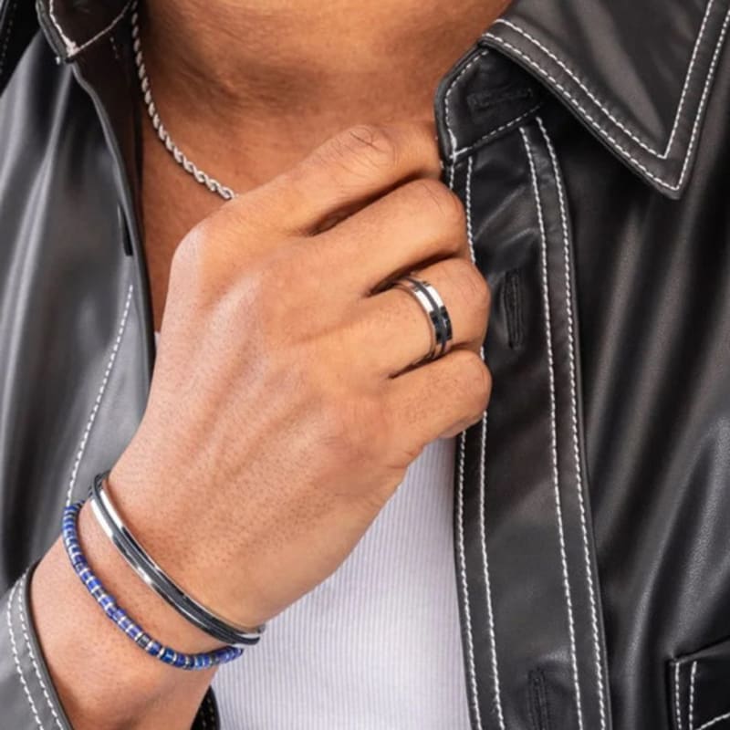 PIG & HEN Nabak 6 Ring - Navy X Silver