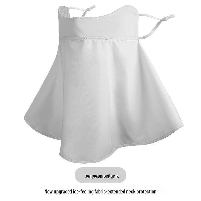 2025 Summer Women's Breathable Ice Silk Sunscreen Mask with Eye and Blush Protection