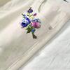 1 Pair Pink blue Roses Pair Flowers Floral Bouquet Boho Embroidered Appliques Iron-on Patches New