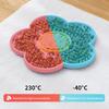 Silicone Pet Licking Mat Slow Feeder Mat with Suction Cups Flower Shape Lick Mat Prevents Overeating for Cats Dogs