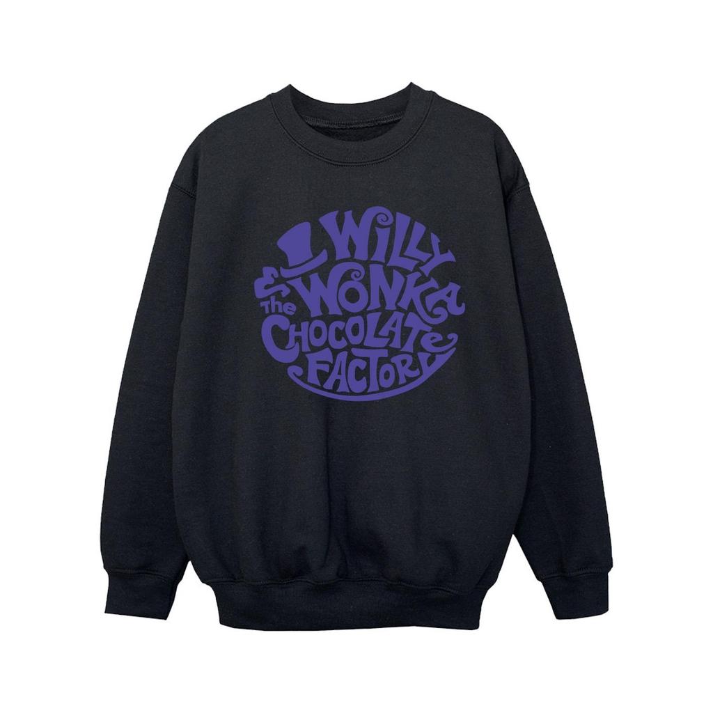 Willy Wonka & The Chocolate Factory Girls Typed Logo Sweatshirt