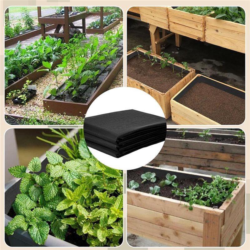 Fresh Keeps Soil Contained And Water Drained, 2Pcs 63 X 83 Inch Non Woven Fabric For Veg Trough Liner, Raised Garden Bed Liner