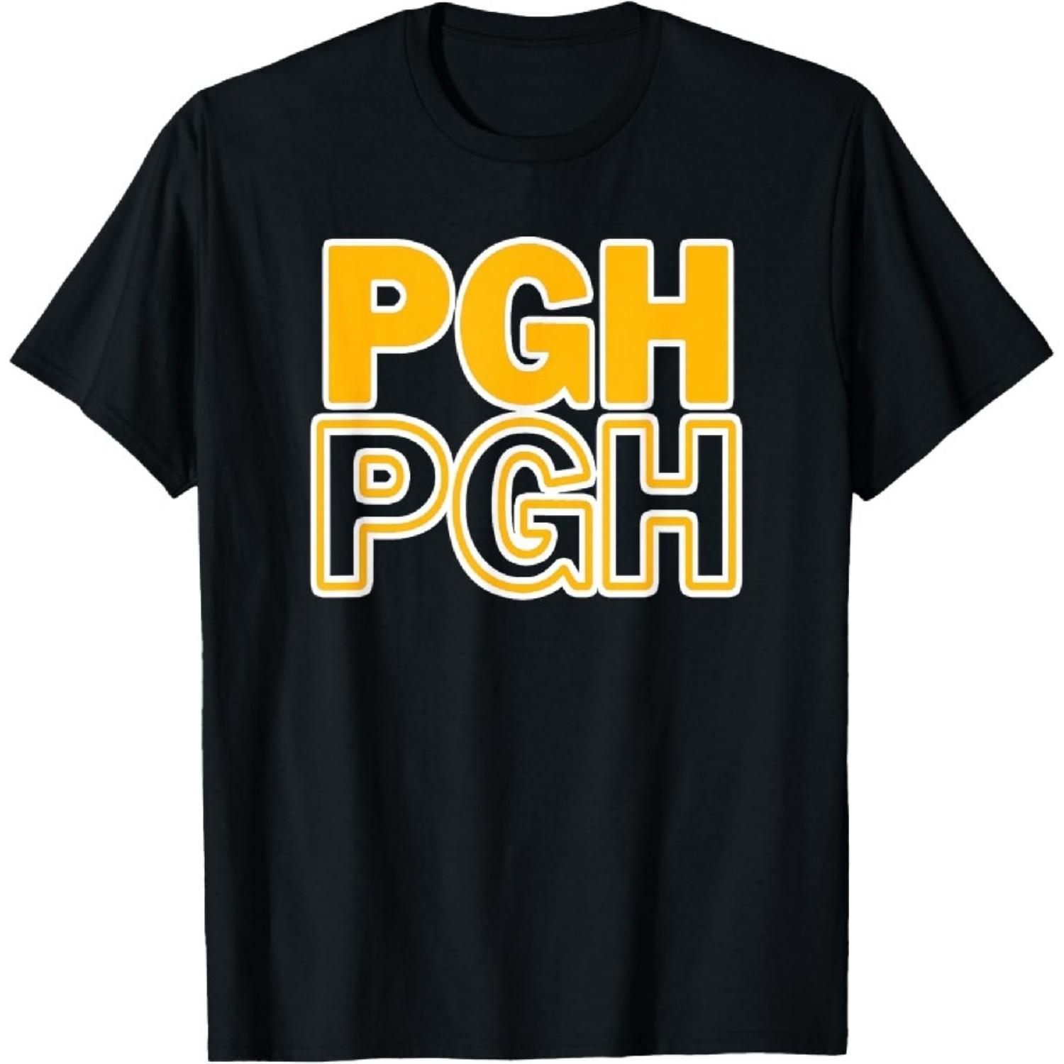 Pittsburgh PGH Pride Gold Design T-Shirt XXXXXL чёрный
