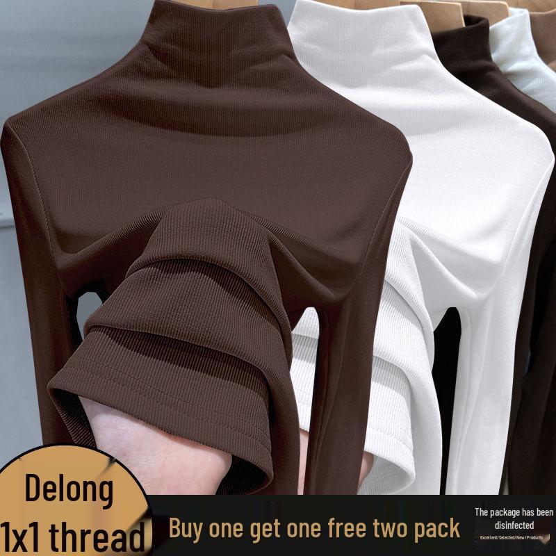 Women's Semi-High Neck Dralon Base Layer Top, Slimming & Warm for Autumn/Winter