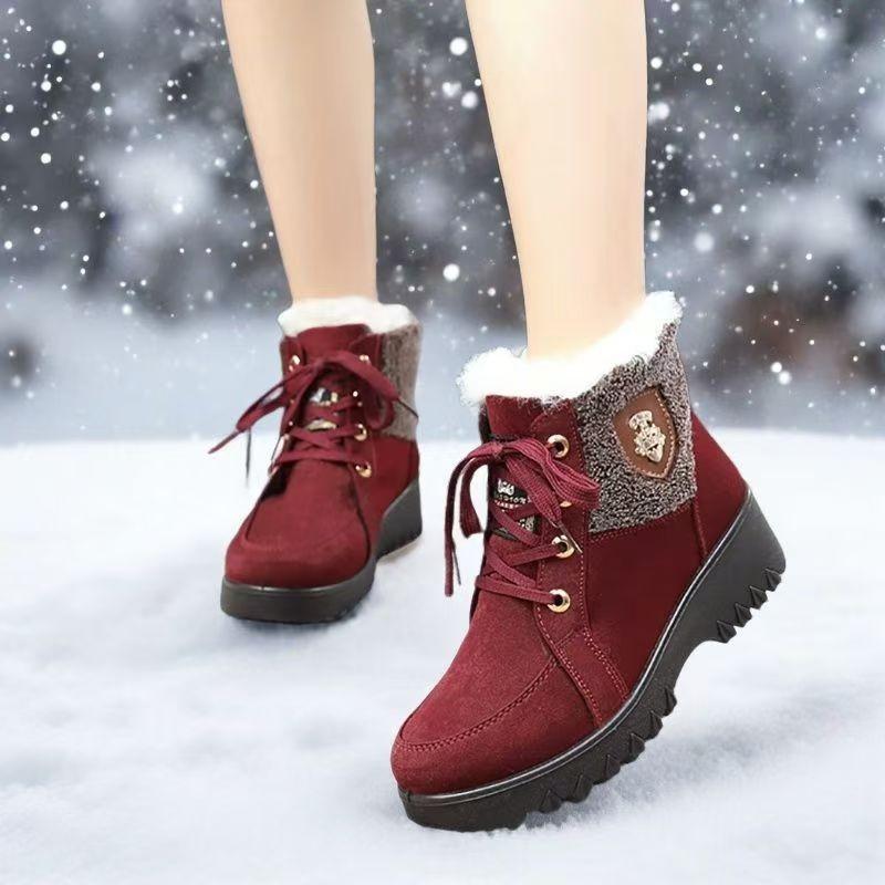 Women's lightweight comfortable cold warm padded snow boots non-slip wear outdoor leisure sports short cotton boots