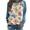 Women's hoodie 3D digital printed round neck hoodie with shoulder inserts for autumn winter women's wear