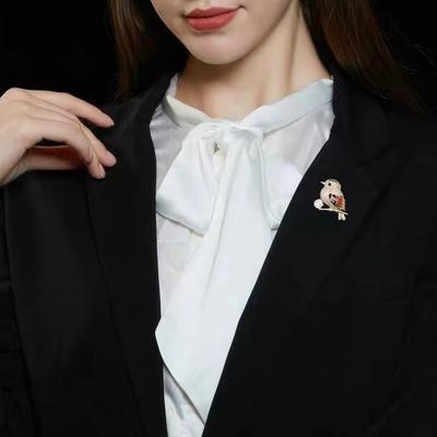 Magpie and Bird Brooch, High-end, Cute, Exquisite, Chest Flower, Anti Glare, High-end Feeling, Personalized Suit, Colorful Brooch Accessories