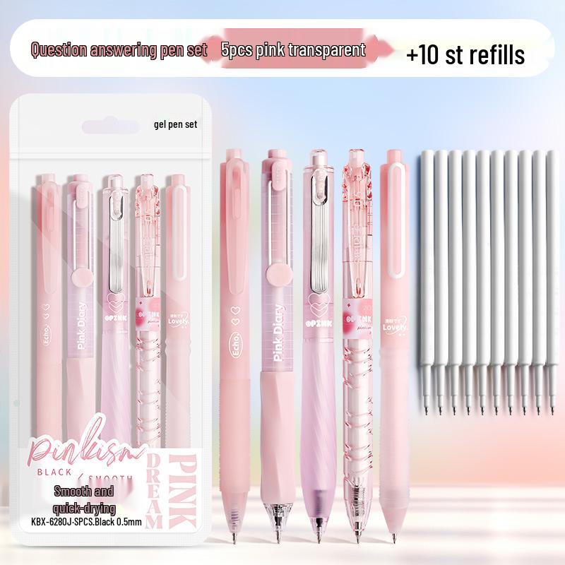 High-Capacity Transparent Practice Pen with Smooth, No-Leak Ink and Replaceable Refill, Designed for Students' Exams.