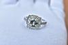 Natural Round White Topaz Engagement Ring, Topaz Engagement Ring, Bridal Ring, Sterling Silver Ring, Wedding Ring, Halo Ring , White Topaz