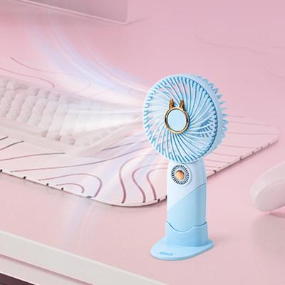 Portable Small Fan Mini Handheld Fan Desktop Personal Fan Lightweight USB Rechargeable Fan with Long Battery Life Fast Charging