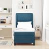 Box Spring Bed with Mattress Dark Blue 200 x 80 cm Velvet