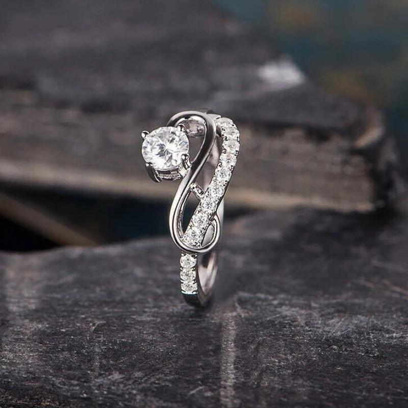 Huitan Fashion Stylish Rings for Women Noble Opulent Graceful Finger Accessories for Party Chic Bight CZ Wedding Band Jewelry