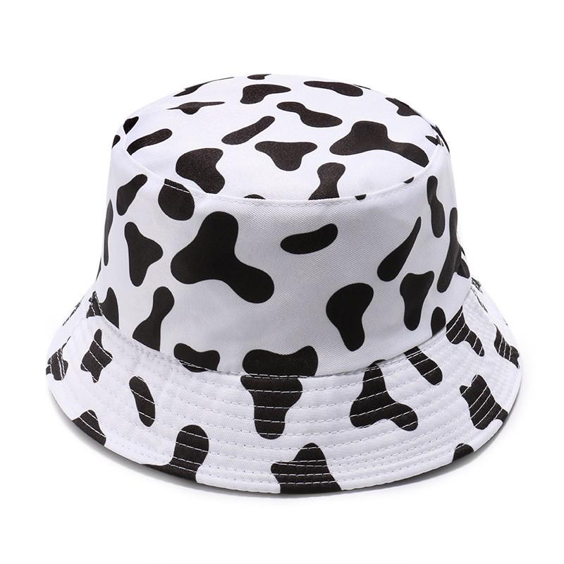 

Bucket Hat Women Men Unisex Panda Printed Fisherman Cap Female Sunscreen Simple Retro Double Sided Black Casual New M
