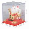 Red & Blue Mini Desktop Fortune Cat 3.19x3.86in Car Dashboard Cat Ornament  Car Interior Decor