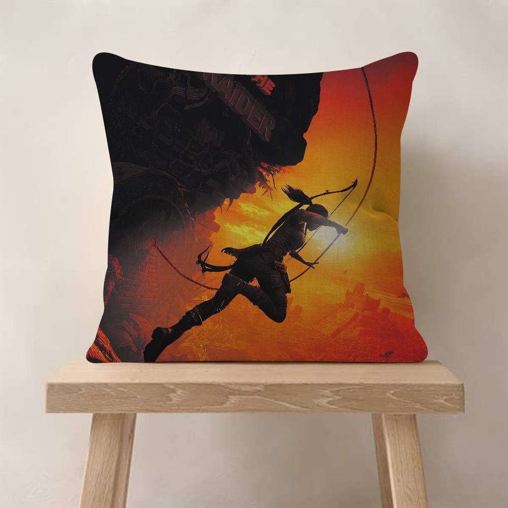 Tomb Raider Game Laracroft Pillowcase Toon Gift Cushion Cover Bedroom Home Sofa Chair Seat Decor Pillow Case