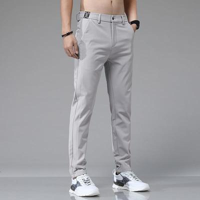 Printemps Été Pantalon Décontracté Droit Slim Stretch Ultra-fin pour Homme Haute Qualité Mode Respirant Golf Sports