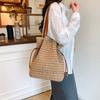 Woven Straw Crossbody Bag, Casual Summer Vacation Beach Bucket Bag for Women Ideal for College Students, Teachers, Office Perfect for Beach, Shopping