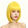 Bunte Lebendige Bob-Perücke Cosplay Kurzes Gerades Bob-Haar für Abschlussfeierlichkeiten
