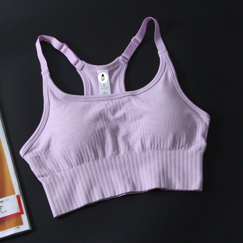 And American Single Adjustable Sports Underwear Beautiful Back Comfortable Bubble Wrap Women's Running Yoga Breathable Quick-Drying Workout Bra