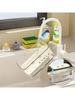 1 Multifunctional Sink Rack with Drain Rack and Towel Rack  Countertop Storage, Suitable for Sponges, Soap, Brushes, Cloths