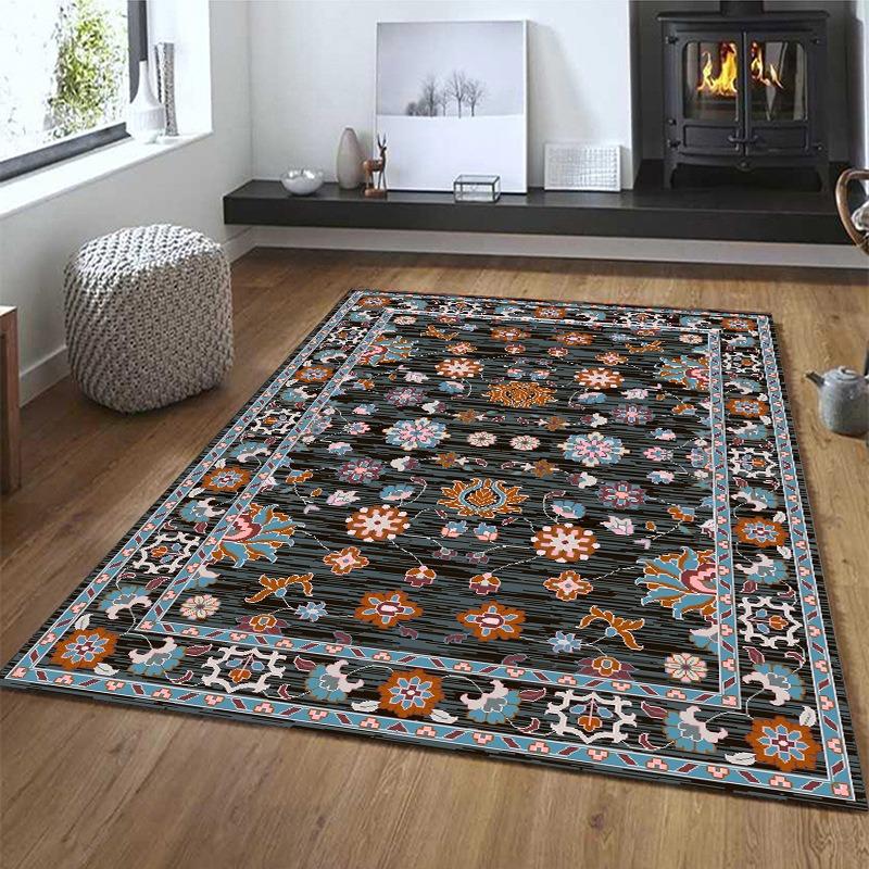 

American Retro National Wind Carpet Persian Morocco Living Room Bedroom Bed Mat Turkish Sofa Coffee Table Mat 40x60CM