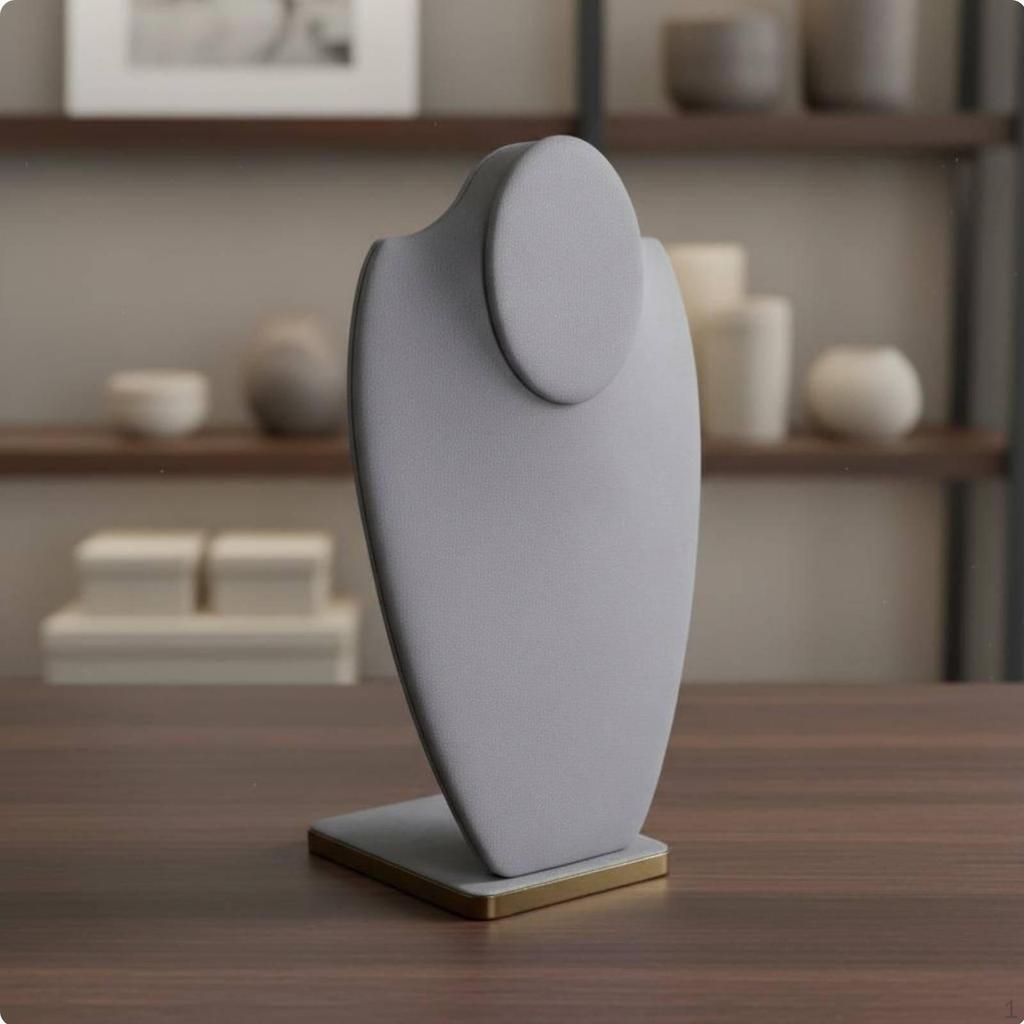 Necklace Display Bust Light Elegant Design Jewelry Mannequin Stand Stable Metal Base Portrait