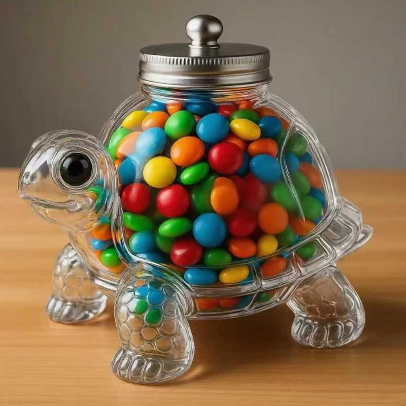 Transparent Dog Treat Jar Easy To Cleaning Dishwasher Safe Glass Container For Kitchen Countertop Storage