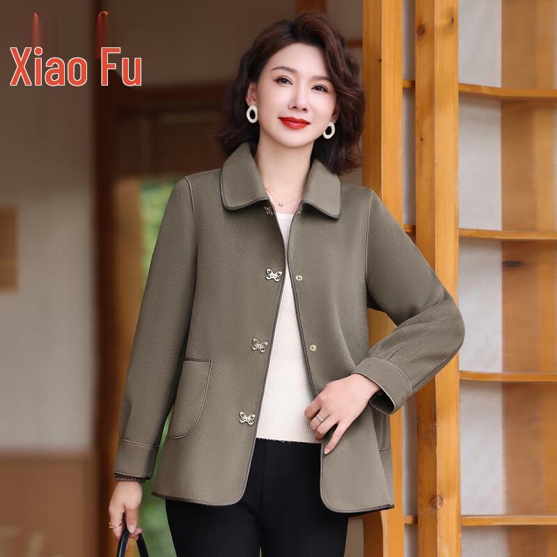Women's Autumn/Spring Woolen Coat for Middle-Aged