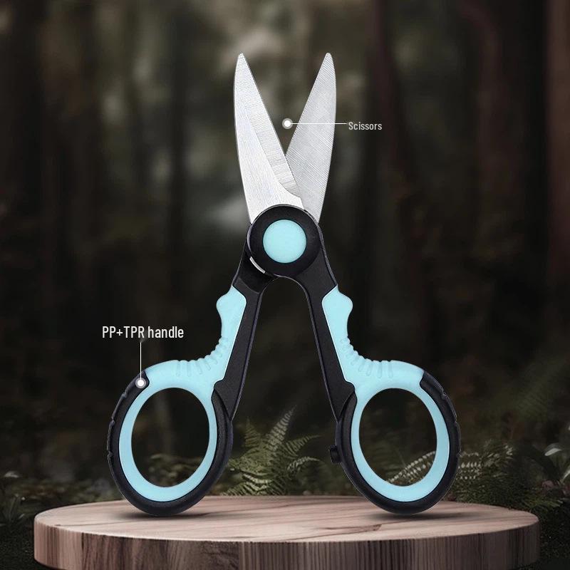 Portable Folding Fishing Scissors - Multi-purpose Stainless Steel for Dyneema PE Line and Lead Sheet Cutting