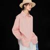 Wudao Women's 100% Cotton Loose-Fit Lapel Shirt