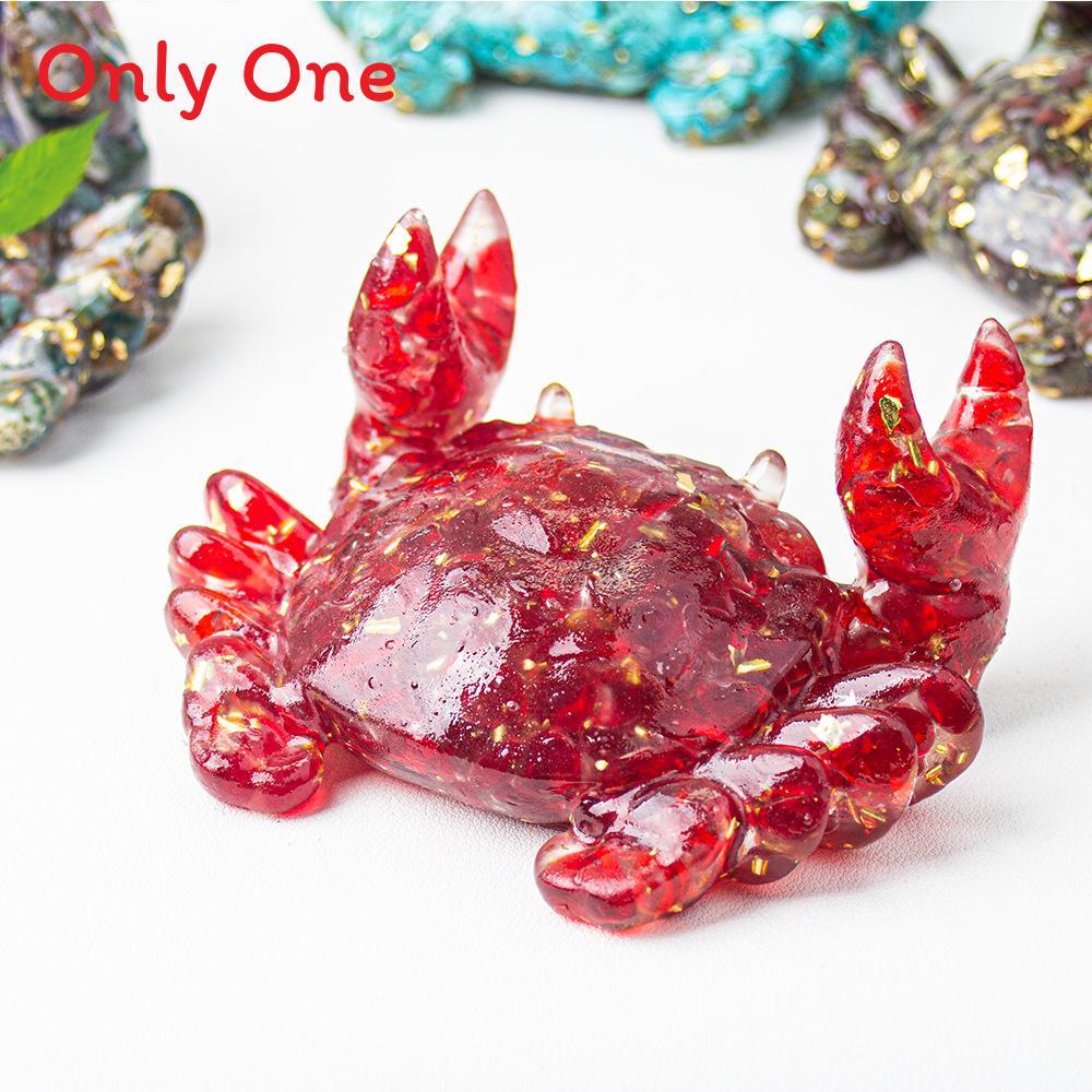 Natural Quartz Crystal Resin Crab Pen Stand With Unique Artistic Design For Giftgiving
