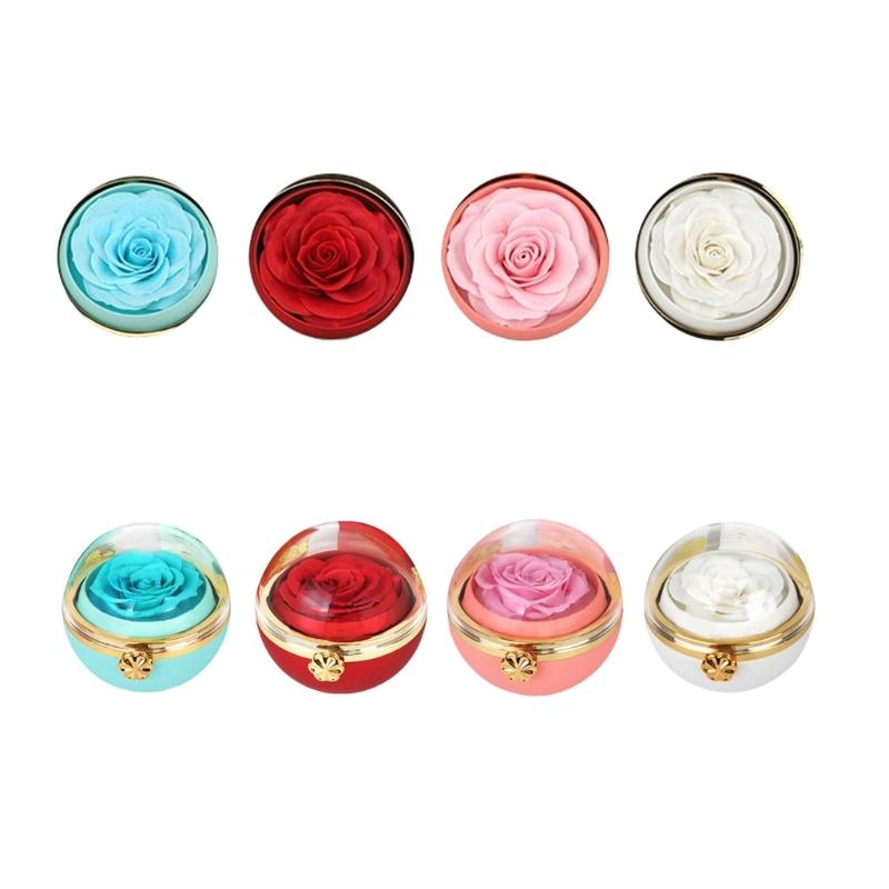 Creative Rotating Designs Flower Jewelry Holder Symbolizing Everlastings Love for Proposals and Anniversaries Storage