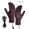 USB Heated Gloves Winter Warm Control Touch Screen Office Outdoor Skiing Riding Anti-Slip Gloves