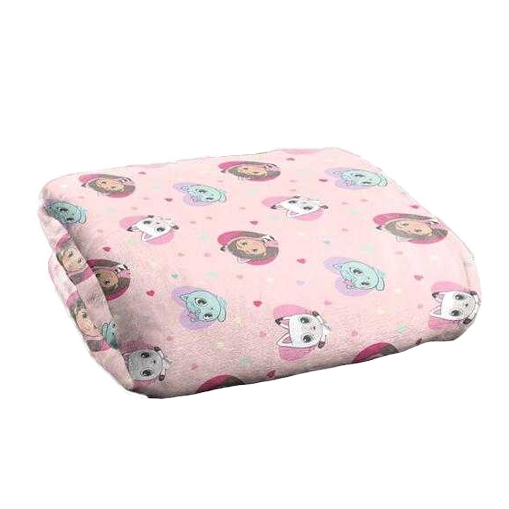 GabbyÂ´s Dollhouse Silky Hearts Pandy Paws Supersoft Blanket