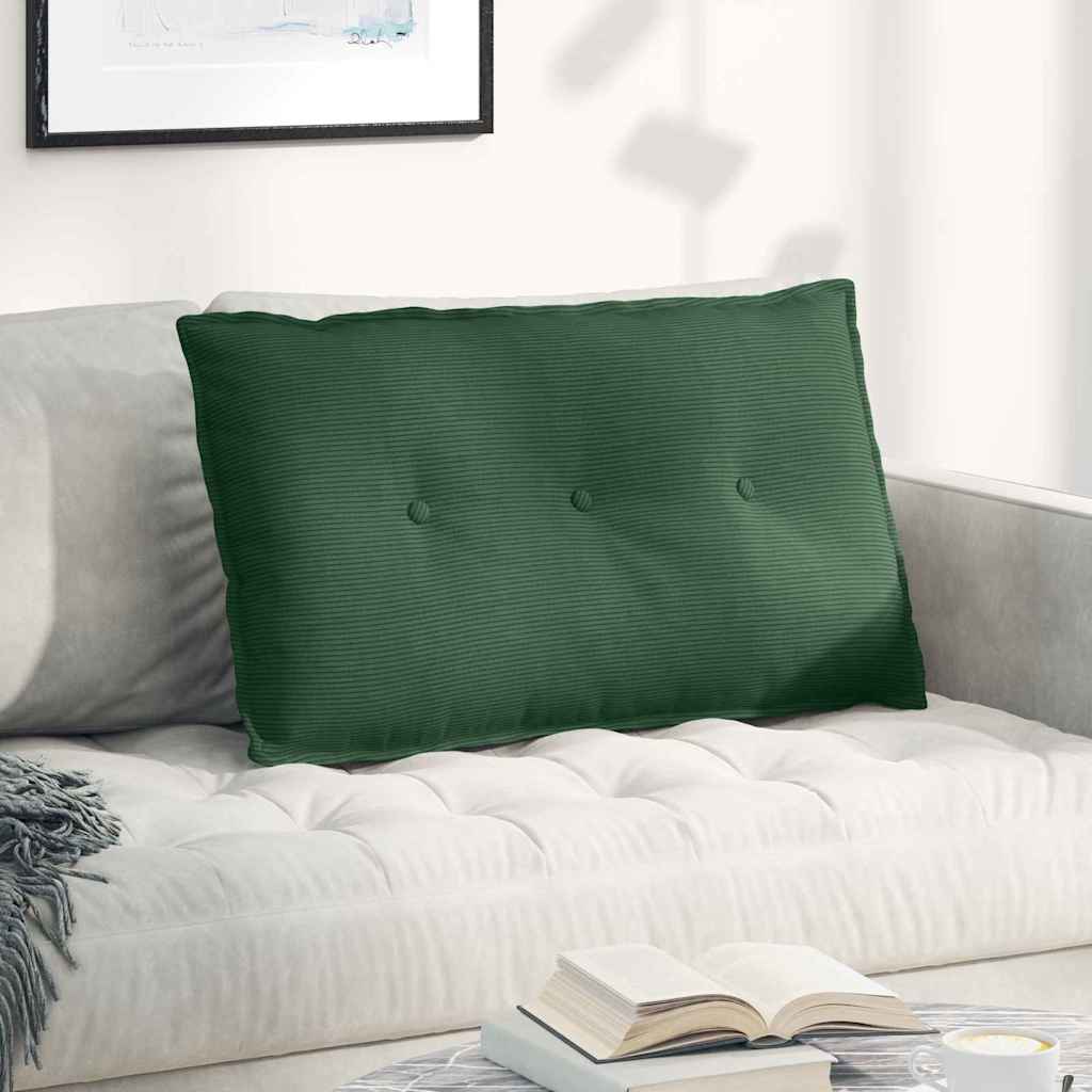 Back Cushion Jungle Green 80 x 50 cm Cord Fabric