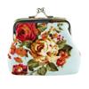 Women  Floral Mini Hasp Retro Clutch Bag Small Wallet Credit Card Holder Coin Purse