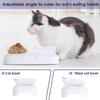Transparent Elevated Cat Food Bowls 15 Degree Tilted Cat Ear Bowls Tilted Cat Bowls  Home Use