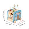 Fine Motor Toy Bus with Shape Sorter Toddler-Friendly Wooden Busy Box