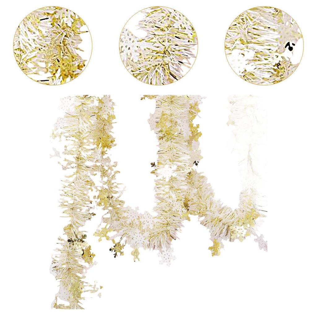 Christmas Twist Garland Sparkly 70.87 inch Xmas Garland Glittering for Ceiling Thanksgiving Holiday Christmas Tree Decor