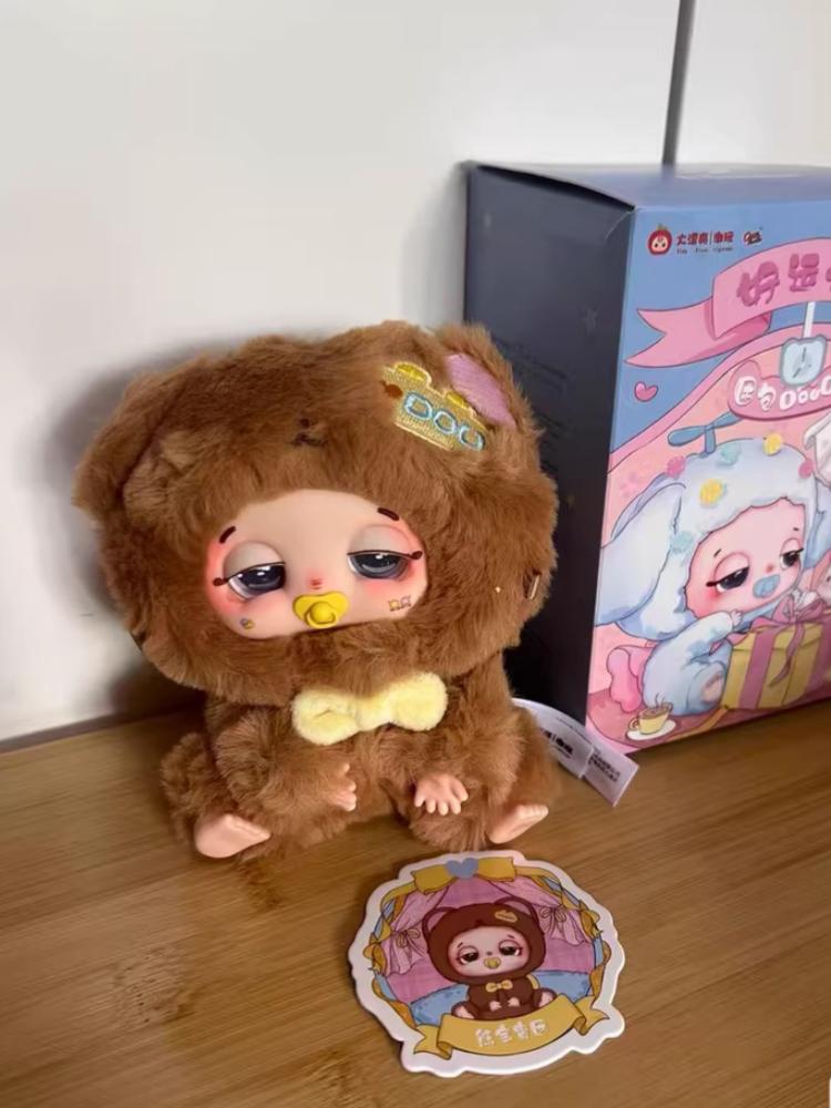 Baby Three Sleepy Bag Doudou Good Luck Delivery Series Surprise  Cute Figurine Vinyl Face Plush Doll  Girl Plaything