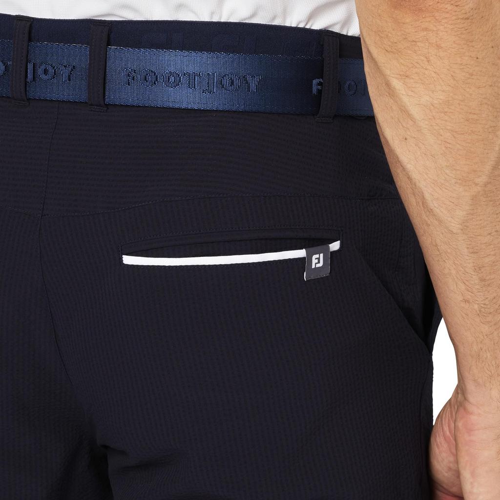 FootJoy Men's Golf Ankle Pants, Seersucker, Dark Navy, Size M (FJ-S25-P03, 34743-M)