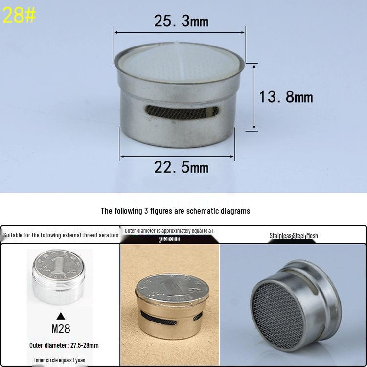 Basin Faucet Aerator Filter & Splash-proof Core Accessories