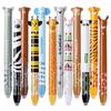 2 In 1 Erasable Gel Pen Cartoon Animals 0.5mm Blue Red Magic Ink Smooth Writing Washable Handle Office School Writing Stationery