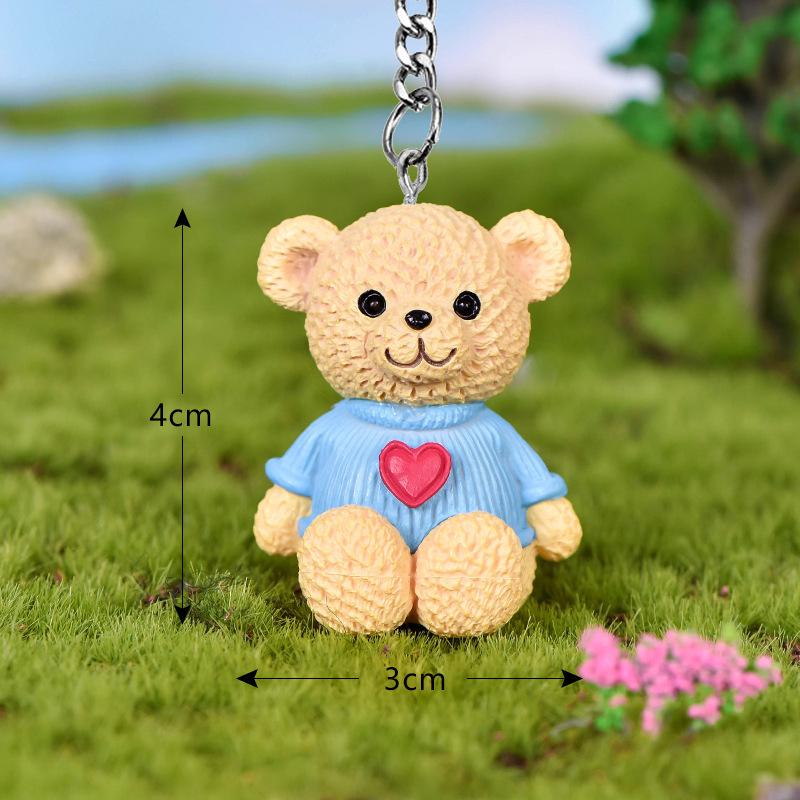 Cartoon Resin Bear Doll Women Men Cute Anime On Bag Car Trinket Jewelry Wedding Party Girls Gift Bag Charm